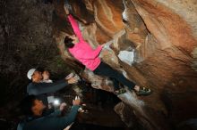 Bouldering in Hueco Tanks on 12/30/2019 with Blue Lizard Climbing and Yoga

Filename: SRM_20191230_1236390.jpg
Aperture: f/8.0
Shutter Speed: 1/250
Body: Canon EOS-1D Mark II
Lens: Canon EF 16-35mm f/2.8 L