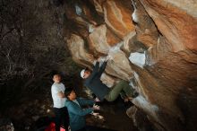 Bouldering in Hueco Tanks on 12/30/2019 with Blue Lizard Climbing and Yoga

Filename: SRM_20191230_1241540.jpg
Aperture: f/8.0
Shutter Speed: 1/250
Body: Canon EOS-1D Mark II
Lens: Canon EF 16-35mm f/2.8 L