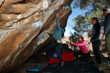 Bouldering in Hueco Tanks on 12/30/2019 with Blue Lizard Climbing and Yoga

Filename: SRM_20191230_1253300.jpg
Aperture: f/8.0
Shutter Speed: 1/250
Body: Canon EOS-1D Mark II
Lens: Canon EF 16-35mm f/2.8 L