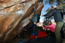 Bouldering in Hueco Tanks on 12/30/2019 with Blue Lizard Climbing and Yoga

Filename: SRM_20191230_1254120.jpg
Aperture: f/8.0
Shutter Speed: 1/250
Body: Canon EOS-1D Mark II
Lens: Canon EF 16-35mm f/2.8 L