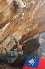 Bouldering in Hueco Tanks on 12/30/2019 with Blue Lizard Climbing and Yoga

Filename: SRM_20191230_1306150.jpg
Aperture: f/2.8
Shutter Speed: 1/250
Body: Canon EOS-1D Mark II
Lens: Canon EF 50mm f/1.8 II