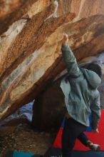 Bouldering in Hueco Tanks on 12/30/2019 with Blue Lizard Climbing and Yoga

Filename: SRM_20191230_1307111.jpg
Aperture: f/2.8
Shutter Speed: 1/400
Body: Canon EOS-1D Mark II
Lens: Canon EF 50mm f/1.8 II