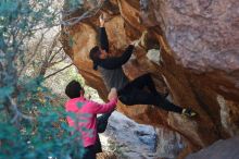 Bouldering in Hueco Tanks on 12/30/2019 with Blue Lizard Climbing and Yoga

Filename: SRM_20191230_1308550.jpg
Aperture: f/4.0
Shutter Speed: 1/250
Body: Canon EOS-1D Mark II
Lens: Canon EF 50mm f/1.8 II