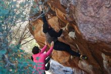 Bouldering in Hueco Tanks on 12/30/2019 with Blue Lizard Climbing and Yoga

Filename: SRM_20191230_1308560.jpg
Aperture: f/4.0
Shutter Speed: 1/250
Body: Canon EOS-1D Mark II
Lens: Canon EF 50mm f/1.8 II