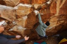 Bouldering in Hueco Tanks on 12/30/2019 with Blue Lizard Climbing and Yoga

Filename: SRM_20191230_1321541.jpg
Aperture: f/4.0
Shutter Speed: 1/250
Body: Canon EOS-1D Mark II
Lens: Canon EF 16-35mm f/2.8 L