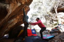 Bouldering in Hueco Tanks on 12/30/2019 with Blue Lizard Climbing and Yoga

Filename: SRM_20191230_1328311.jpg
Aperture: f/4.0
Shutter Speed: 1/250
Body: Canon EOS-1D Mark II
Lens: Canon EF 16-35mm f/2.8 L