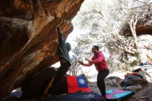 Bouldering in Hueco Tanks on 12/30/2019 with Blue Lizard Climbing and Yoga

Filename: SRM_20191230_1328440.jpg
Aperture: f/4.0
Shutter Speed: 1/250
Body: Canon EOS-1D Mark II
Lens: Canon EF 16-35mm f/2.8 L