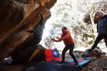 Bouldering in Hueco Tanks on 12/30/2019 with Blue Lizard Climbing and Yoga

Filename: SRM_20191230_1333490.jpg
Aperture: f/4.0
Shutter Speed: 1/250
Body: Canon EOS-1D Mark II
Lens: Canon EF 16-35mm f/2.8 L