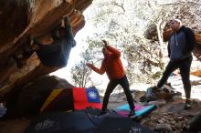 Bouldering in Hueco Tanks on 12/30/2019 with Blue Lizard Climbing and Yoga

Filename: SRM_20191230_1333502.jpg
Aperture: f/4.0
Shutter Speed: 1/250
Body: Canon EOS-1D Mark II
Lens: Canon EF 16-35mm f/2.8 L