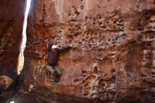 Bouldering in Hueco Tanks on 12/30/2019 with Blue Lizard Climbing and Yoga

Filename: SRM_20191230_1443020.jpg
Aperture: f/3.5
Shutter Speed: 1/125
Body: Canon EOS-1D Mark II
Lens: Canon EF 16-35mm f/2.8 L