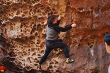 Bouldering in Hueco Tanks on 12/30/2019 with Blue Lizard Climbing and Yoga

Filename: SRM_20191230_1451470.jpg
Aperture: f/3.2
Shutter Speed: 1/125
Body: Canon EOS-1D Mark II
Lens: Canon EF 50mm f/1.8 II