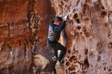 Bouldering in Hueco Tanks on 12/30/2019 with Blue Lizard Climbing and Yoga

Filename: SRM_20191230_1452390.jpg
Aperture: f/2.8
Shutter Speed: 1/125
Body: Canon EOS-1D Mark II
Lens: Canon EF 50mm f/1.8 II