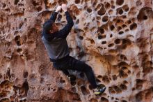 Bouldering in Hueco Tanks on 12/30/2019 with Blue Lizard Climbing and Yoga

Filename: SRM_20191230_1453040.jpg
Aperture: f/3.2
Shutter Speed: 1/125
Body: Canon EOS-1D Mark II
Lens: Canon EF 50mm f/1.8 II