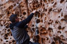 Bouldering in Hueco Tanks on 12/30/2019 with Blue Lizard Climbing and Yoga

Filename: SRM_20191230_1453430.jpg
Aperture: f/3.2
Shutter Speed: 1/125
Body: Canon EOS-1D Mark II
Lens: Canon EF 50mm f/1.8 II