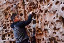 Bouldering in Hueco Tanks on 12/30/2019 with Blue Lizard Climbing and Yoga

Filename: SRM_20191230_1453431.jpg
Aperture: f/2.8
Shutter Speed: 1/125
Body: Canon EOS-1D Mark II
Lens: Canon EF 50mm f/1.8 II