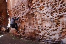 Bouldering in Hueco Tanks on 12/30/2019 with Blue Lizard Climbing and Yoga

Filename: SRM_20191230_1459340.jpg
Aperture: f/3.2
Shutter Speed: 1/100
Body: Canon EOS-1D Mark II
Lens: Canon EF 16-35mm f/2.8 L