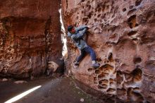 Bouldering in Hueco Tanks on 12/30/2019 with Blue Lizard Climbing and Yoga

Filename: SRM_20191230_1512190.jpg
Aperture: f/3.2
Shutter Speed: 1/100
Body: Canon EOS-1D Mark II
Lens: Canon EF 16-35mm f/2.8 L