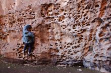 Bouldering in Hueco Tanks on 12/30/2019 with Blue Lizard Climbing and Yoga

Filename: SRM_20191230_1512290.jpg
Aperture: f/2.8
Shutter Speed: 1/100
Body: Canon EOS-1D Mark II
Lens: Canon EF 16-35mm f/2.8 L