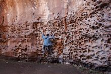 Bouldering in Hueco Tanks on 12/30/2019 with Blue Lizard Climbing and Yoga

Filename: SRM_20191230_1512470.jpg
Aperture: f/3.5
Shutter Speed: 1/100
Body: Canon EOS-1D Mark II
Lens: Canon EF 16-35mm f/2.8 L