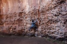 Bouldering in Hueco Tanks on 12/30/2019 with Blue Lizard Climbing and Yoga

Filename: SRM_20191230_1512500.jpg
Aperture: f/3.5
Shutter Speed: 1/100
Body: Canon EOS-1D Mark II
Lens: Canon EF 16-35mm f/2.8 L