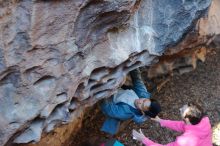 Bouldering in Hueco Tanks on 12/30/2019 with Blue Lizard Climbing and Yoga

Filename: SRM_20191230_1630080.jpg
Aperture: f/3.5
Shutter Speed: 1/250
Body: Canon EOS-1D Mark II
Lens: Canon EF 50mm f/1.8 II