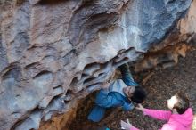 Bouldering in Hueco Tanks on 12/30/2019 with Blue Lizard Climbing and Yoga

Filename: SRM_20191230_1630081.jpg
Aperture: f/3.5
Shutter Speed: 1/250
Body: Canon EOS-1D Mark II
Lens: Canon EF 50mm f/1.8 II