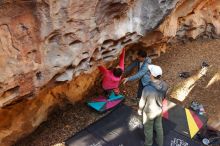 Bouldering in Hueco Tanks on 12/30/2019 with Blue Lizard Climbing and Yoga

Filename: SRM_20191230_1633090.jpg
Aperture: f/3.2
Shutter Speed: 1/250
Body: Canon EOS-1D Mark II
Lens: Canon EF 16-35mm f/2.8 L