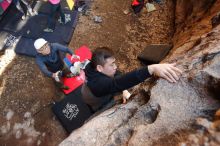 Bouldering in Hueco Tanks on 12/30/2019 with Blue Lizard Climbing and Yoga

Filename: SRM_20191230_1634070.jpg
Aperture: f/3.2
Shutter Speed: 1/200
Body: Canon EOS-1D Mark II
Lens: Canon EF 16-35mm f/2.8 L