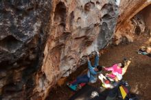 Bouldering in Hueco Tanks on 12/30/2019 with Blue Lizard Climbing and Yoga

Filename: SRM_20191230_1636170.jpg
Aperture: f/4.5
Shutter Speed: 1/200
Body: Canon EOS-1D Mark II
Lens: Canon EF 16-35mm f/2.8 L