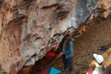 Bouldering in Hueco Tanks on 12/30/2019 with Blue Lizard Climbing and Yoga

Filename: SRM_20191230_1637110.jpg
Aperture: f/3.2
Shutter Speed: 1/250
Body: Canon EOS-1D Mark II
Lens: Canon EF 50mm f/1.8 II