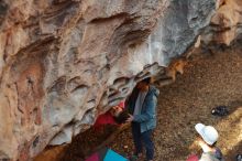 Bouldering in Hueco Tanks on 12/30/2019 with Blue Lizard Climbing and Yoga

Filename: SRM_20191230_1637140.jpg
Aperture: f/3.2
Shutter Speed: 1/250
Body: Canon EOS-1D Mark II
Lens: Canon EF 50mm f/1.8 II