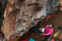 Bouldering in Hueco Tanks on 12/30/2019 with Blue Lizard Climbing and Yoga

Filename: SRM_20191230_1637490.jpg
Aperture: f/3.5
Shutter Speed: 1/250
Body: Canon EOS-1D Mark II
Lens: Canon EF 50mm f/1.8 II