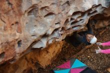 Bouldering in Hueco Tanks on 12/30/2019 with Blue Lizard Climbing and Yoga

Filename: SRM_20191230_1641270.jpg
Aperture: f/2.2
Shutter Speed: 1/250
Body: Canon EOS-1D Mark II
Lens: Canon EF 50mm f/1.8 II