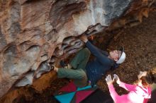 Bouldering in Hueco Tanks on 12/30/2019 with Blue Lizard Climbing and Yoga

Filename: SRM_20191230_1645050.jpg
Aperture: f/3.2
Shutter Speed: 1/200
Body: Canon EOS-1D Mark II
Lens: Canon EF 50mm f/1.8 II