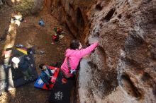 Bouldering in Hueco Tanks on 12/30/2019 with Blue Lizard Climbing and Yoga

Filename: SRM_20191230_1646440.jpg
Aperture: f/2.8
Shutter Speed: 1/200
Body: Canon EOS-1D Mark II
Lens: Canon EF 16-35mm f/2.8 L