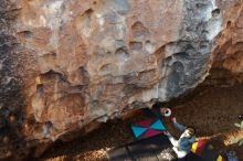 Bouldering in Hueco Tanks on 12/30/2019 with Blue Lizard Climbing and Yoga

Filename: SRM_20191230_1652160.jpg
Aperture: f/3.2
Shutter Speed: 1/200
Body: Canon EOS-1D Mark II
Lens: Canon EF 16-35mm f/2.8 L