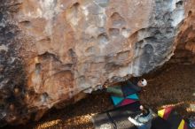 Bouldering in Hueco Tanks on 12/30/2019 with Blue Lizard Climbing and Yoga

Filename: SRM_20191230_1652290.jpg
Aperture: f/3.2
Shutter Speed: 1/200
Body: Canon EOS-1D Mark II
Lens: Canon EF 16-35mm f/2.8 L