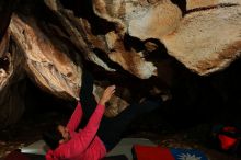 Bouldering in Hueco Tanks on 12/30/2019 with Blue Lizard Climbing and Yoga

Filename: SRM_20191230_1730220.jpg
Aperture: f/8.0
Shutter Speed: 1/250
Body: Canon EOS-1D Mark II
Lens: Canon EF 16-35mm f/2.8 L