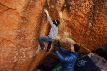 Bouldering in Hueco Tanks on 12/31/2019 with Blue Lizard Climbing and Yoga

Filename: SRM_20191231_1059390.jpg
Aperture: f/2.8
Shutter Speed: 1/200
Body: Canon EOS-1D Mark II
Lens: Canon EF 16-35mm f/2.8 L