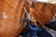 Bouldering in Hueco Tanks on 12/31/2019 with Blue Lizard Climbing and Yoga

Filename: SRM_20191231_1059410.jpg
Aperture: f/2.8
Shutter Speed: 1/200
Body: Canon EOS-1D Mark II
Lens: Canon EF 16-35mm f/2.8 L