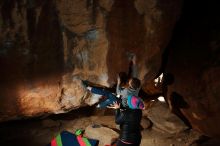 Bouldering in Hueco Tanks on 12/31/2019 with Blue Lizard Climbing and Yoga

Filename: SRM_20191231_1156540.jpg
Aperture: f/8.0
Shutter Speed: 1/250
Body: Canon EOS-1D Mark II
Lens: Canon EF 16-35mm f/2.8 L