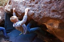 Bouldering in Hueco Tanks on 12/31/2019 with Blue Lizard Climbing and Yoga

Filename: SRM_20191231_1224360.jpg
Aperture: f/4.0
Shutter Speed: 1/200
Body: Canon EOS-1D Mark II
Lens: Canon EF 16-35mm f/2.8 L