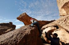 Bouldering in Hueco Tanks on 12/31/2019 with Blue Lizard Climbing and Yoga

Filename: SRM_20191231_1237540.jpg
Aperture: f/9.0
Shutter Speed: 1/500
Body: Canon EOS-1D Mark II
Lens: Canon EF 16-35mm f/2.8 L