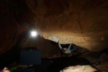 Bouldering in Hueco Tanks on 12/31/2019 with Blue Lizard Climbing and Yoga

Filename: SRM_20191231_1246290.jpg
Aperture: f/8.0
Shutter Speed: 1/200
Body: Canon EOS-1D Mark II
Lens: Canon EF 16-35mm f/2.8 L