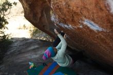 Bouldering in Hueco Tanks on 12/31/2019 with Blue Lizard Climbing and Yoga

Filename: SRM_20191231_1422290.jpg
Aperture: f/2.8
Shutter Speed: 1/500
Body: Canon EOS-1D Mark II
Lens: Canon EF 50mm f/1.8 II