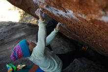 Bouldering in Hueco Tanks on 12/31/2019 with Blue Lizard Climbing and Yoga

Filename: SRM_20191231_1426311.jpg
Aperture: f/2.8
Shutter Speed: 1/400
Body: Canon EOS-1D Mark II
Lens: Canon EF 50mm f/1.8 II