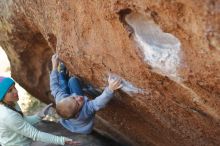 Bouldering in Hueco Tanks on 12/31/2019 with Blue Lizard Climbing and Yoga

Filename: SRM_20191231_1431200.jpg
Aperture: f/2.8
Shutter Speed: 1/500
Body: Canon EOS-1D Mark II
Lens: Canon EF 50mm f/1.8 II