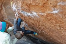 Bouldering in Hueco Tanks on 12/31/2019 with Blue Lizard Climbing and Yoga

Filename: SRM_20191231_1432460.jpg
Aperture: f/3.2
Shutter Speed: 1/200
Body: Canon EOS-1D Mark II
Lens: Canon EF 50mm f/1.8 II