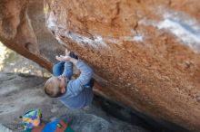 Bouldering in Hueco Tanks on 12/31/2019 with Blue Lizard Climbing and Yoga

Filename: SRM_20191231_1434480.jpg
Aperture: f/2.8
Shutter Speed: 1/320
Body: Canon EOS-1D Mark II
Lens: Canon EF 50mm f/1.8 II