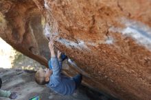 Bouldering in Hueco Tanks on 12/31/2019 with Blue Lizard Climbing and Yoga

Filename: SRM_20191231_1434490.jpg
Aperture: f/2.8
Shutter Speed: 1/400
Body: Canon EOS-1D Mark II
Lens: Canon EF 50mm f/1.8 II